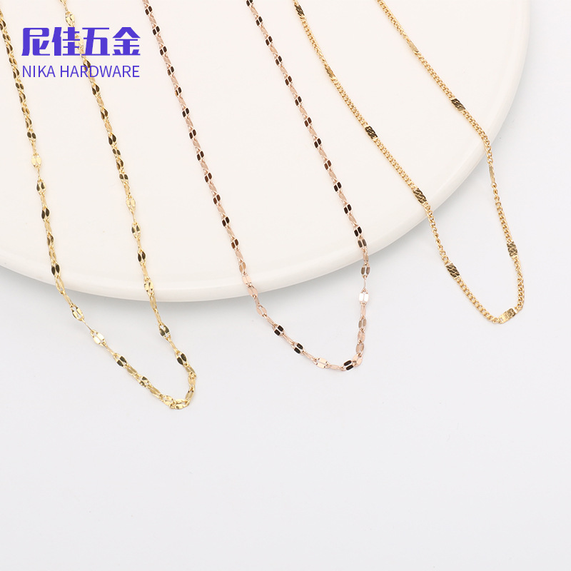 Collar femenino de acero inoxidable 316, cadena de labios minimalista, estilo moderno y versátil