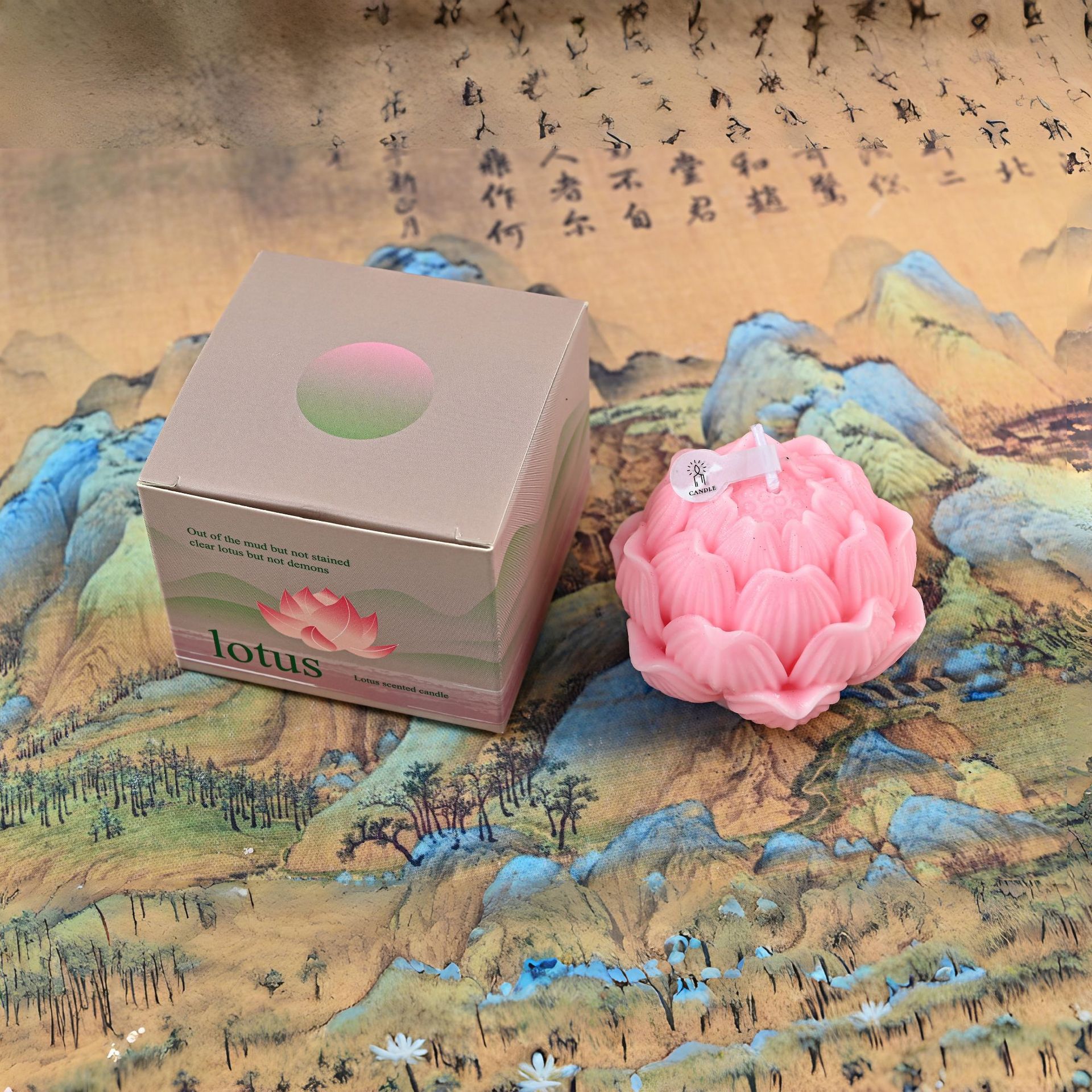 幸運の蓮の香りのキャンドル中国風の雰囲気のギフト装飾品装飾ホーム手作り蓮の形のワックス