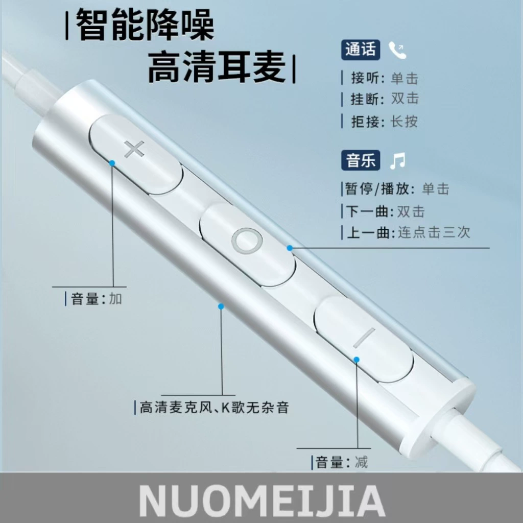 Проводные наушники Type-C/3.5 мм, высококачественное HiFi звучание, полу-вкладыши с микрофоном