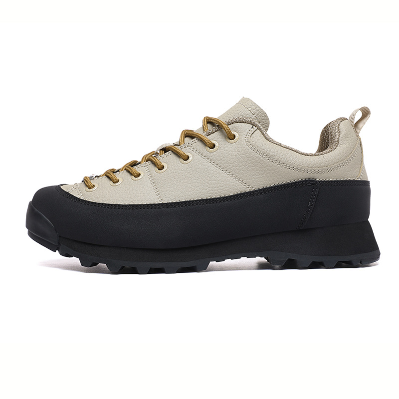 Monaco Low-Top Hiking Cross-Country Shoes Outdoor Camping Shoes Waterproof Non-Slip Hiking Shoes Sports Casual Leather Men's Shoes