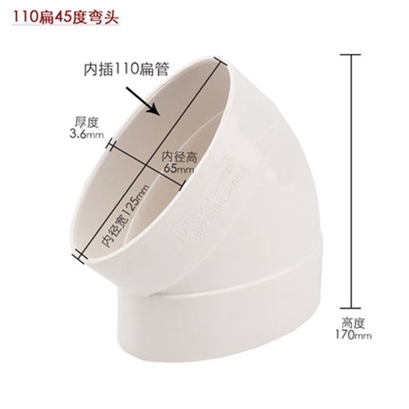 Pvc 110 baño accesorios de tubería plana downcomer cambio plano codo redondo directo cambio plano tee accesorios de tubería de PVC