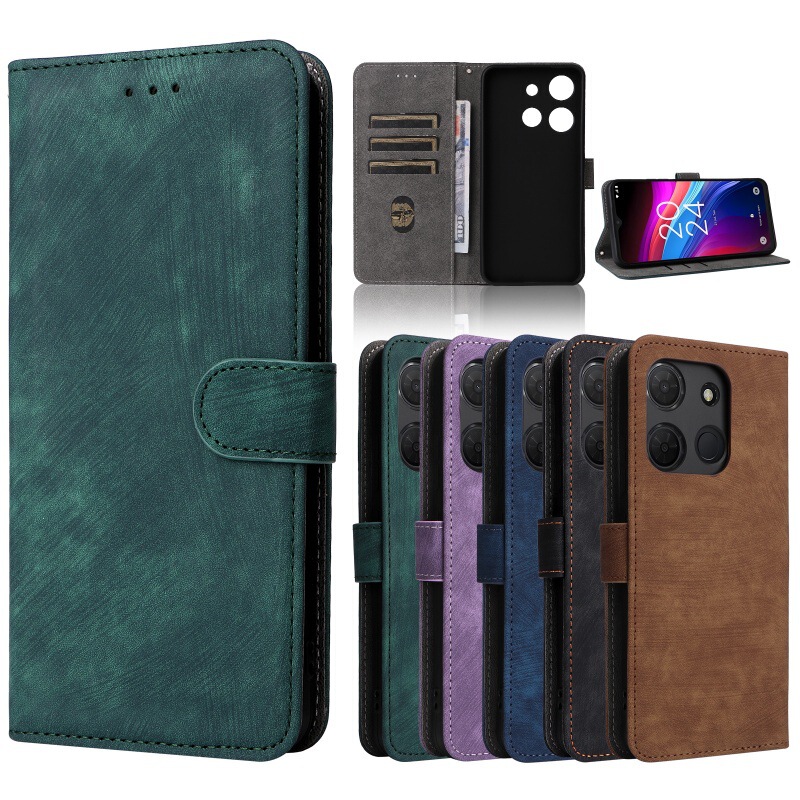 For TCL 503 Mobile Phone Case T442M/T442A/T442J Mobile Phone Anti-theft Brush Leather Case Full Covering Flip Leather Case For TCL 503 Mobile Phone Case T442M/T442A/T442J Mobile Phone Anti-theft Brush Leather Case Full Covering Flip Leather Case