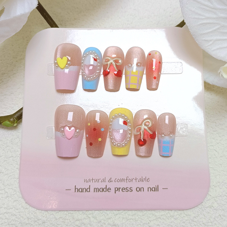 10 piezas decodificadas piezas de manicura portátil dulces parches de uñas de terapia de luz pequeño libro rojo venta caliente de alta calidad de uñas