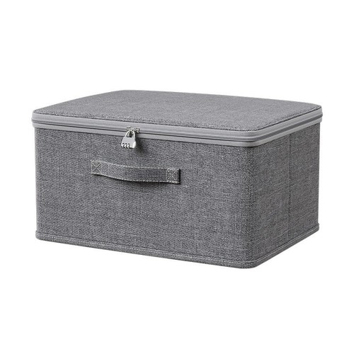 Sodium ion soft cover storage box for clothes, home fabric large capacity sorting box wardrobe layered with lock storage