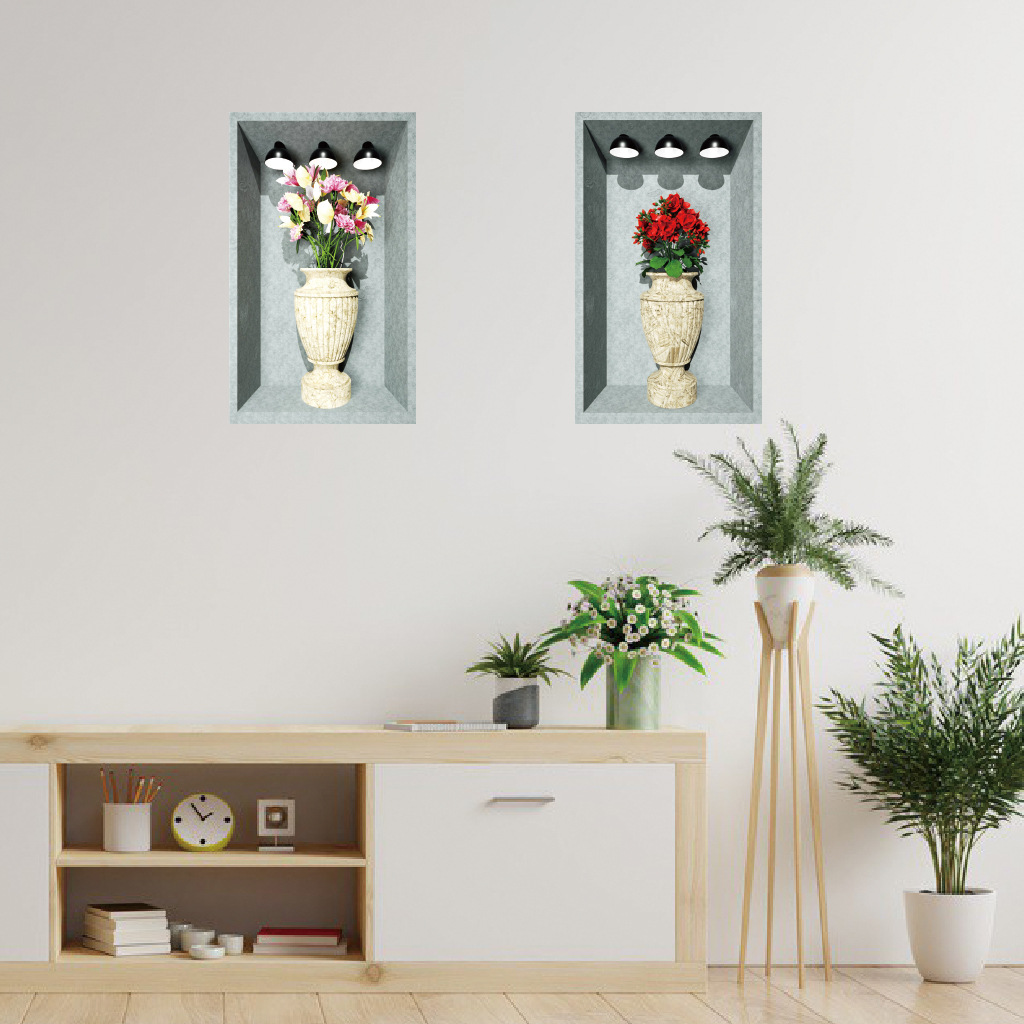 JS-N1128 盆栽3D立体假窗户