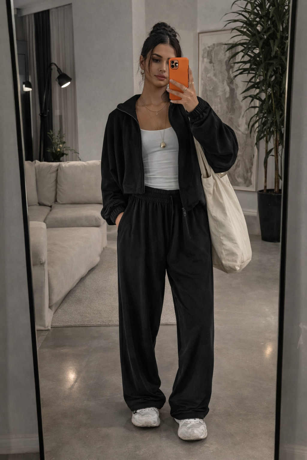 Women's Clothing Women's Casual Suit Set Style Solid Color Long Sleeved Zip Up Cardigan Jacket Sweatpants Two Piece_ecoleips.com