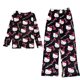 Women's Autumn and Winter New Two-Piece Flannel Pajama Pants Flannel fleece-lined Warm Casual Home suit Pants