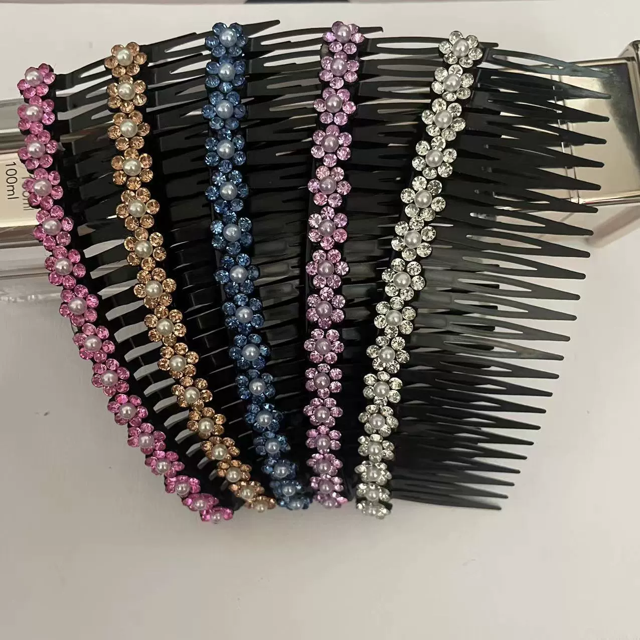 Сломанный организатор волос, большой сливовый зажим с rhinestones для расчесывания челки, назад головы, зафиксированный не скользит