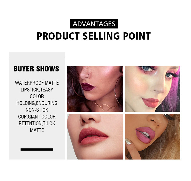 Langmanni's new Starry Sky bullet-shaped lipstick pen, single black tube matte textured lipstick, cross-border makeup undefined