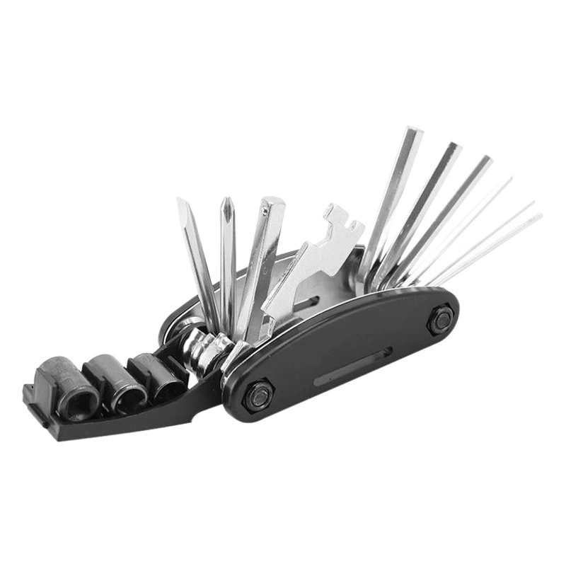 Прямые поставки с завода: набор инструментов для ремонта велосипедов 16-в-1, комбинированный шестигранный ключ для внутренних и внешних винтов горных велосипедов, для домашнего использования.