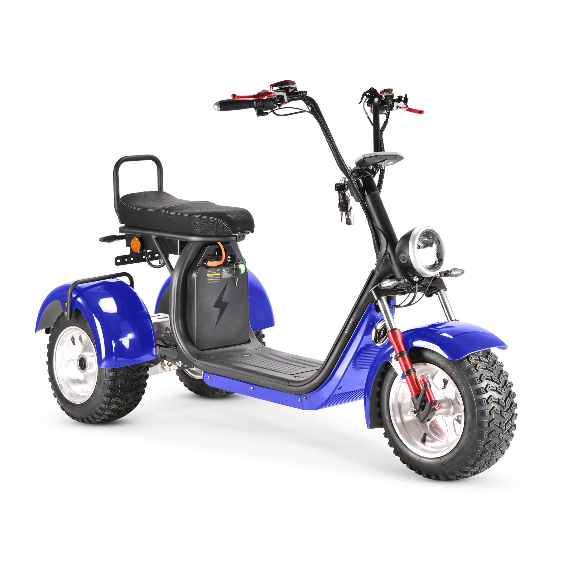 Eec Adult Mobility Scooter Dual-Drive Left and Right Swing Large Seat Cushion Single Bar Three-Wheel Motorcycle Harley Electric Vehicle