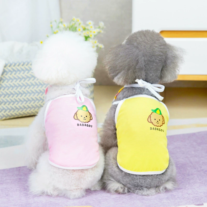 Одежда для домашних кошек Весенняя и летняя тонкая одежда для собак Одежда для домашних животных 22 Пятицветный слинг