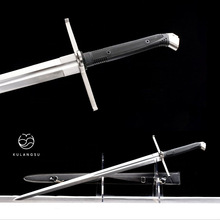 龙泉一体刀剑现代战术长剑宝剑冷兵器未开刃骑士仿古收藏战术风