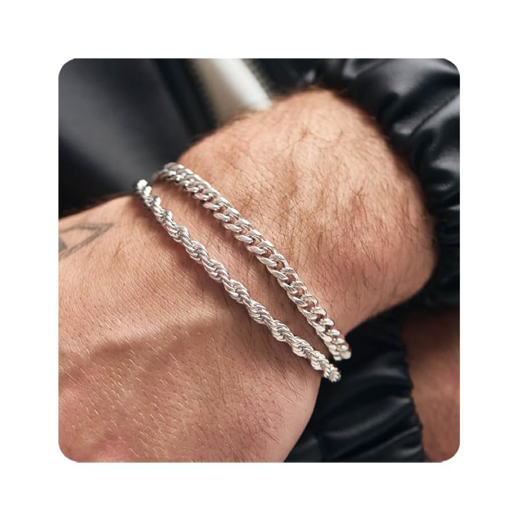 Amazon Fashion New Men's 7-9 Inch Figaro Rope Cuban Chain Bracelet suit Fashion Accessories