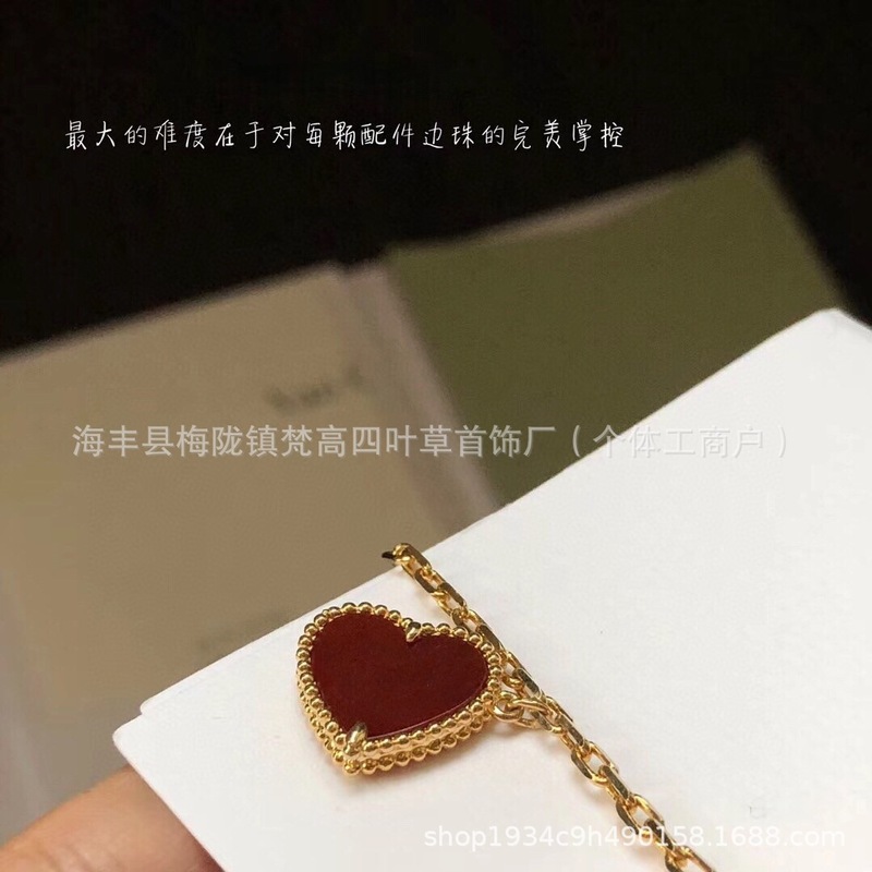 高版luck幸运乱花手链女镀18k玫瑰金蝴蝶四叶草五花心形瓢虫手链|undefined