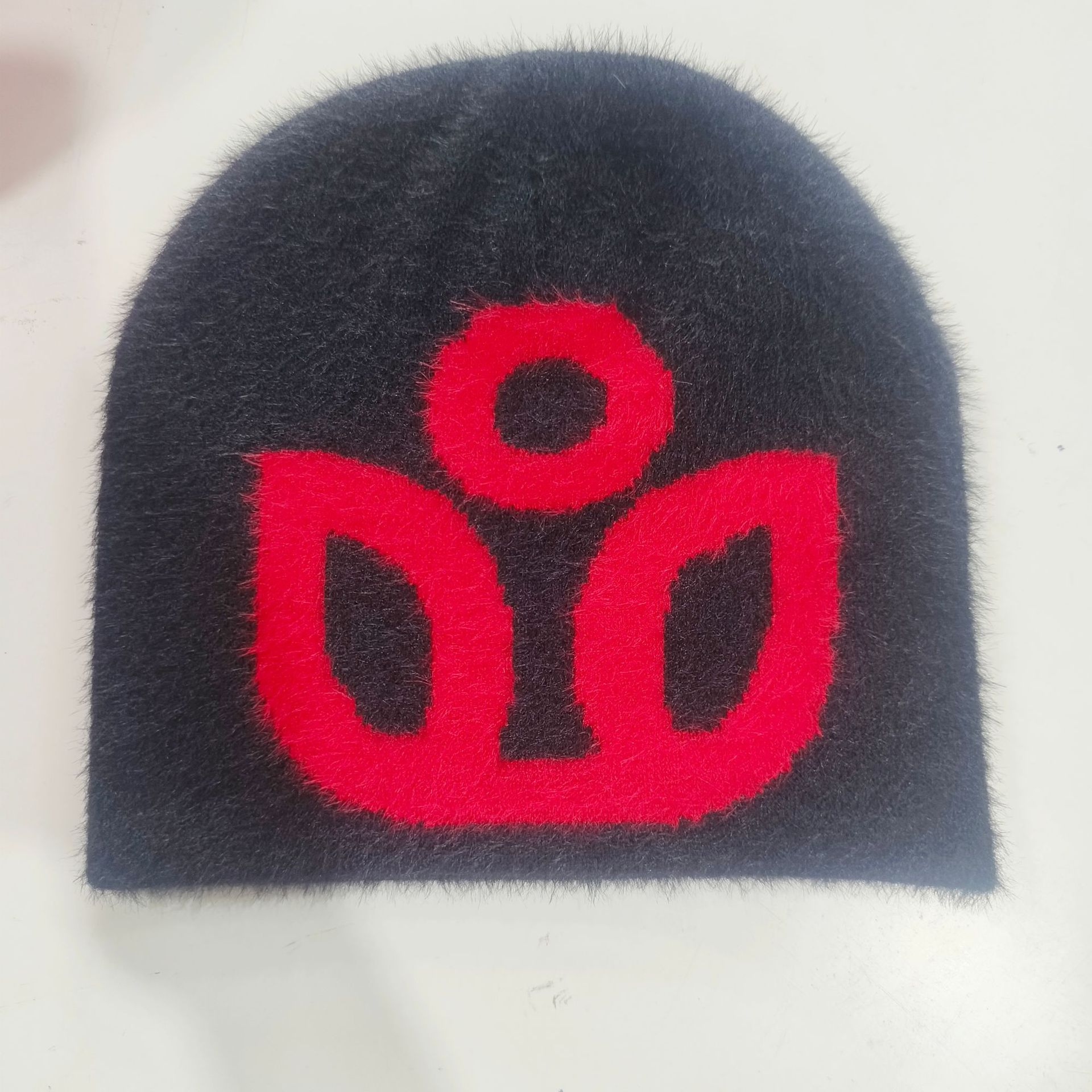 Transfronterizos nuevos puntos de imitación de visón sombrero de frijol sombrero de punto sombrero de invierno sombrero Jacquard sombrero de protección de orejas