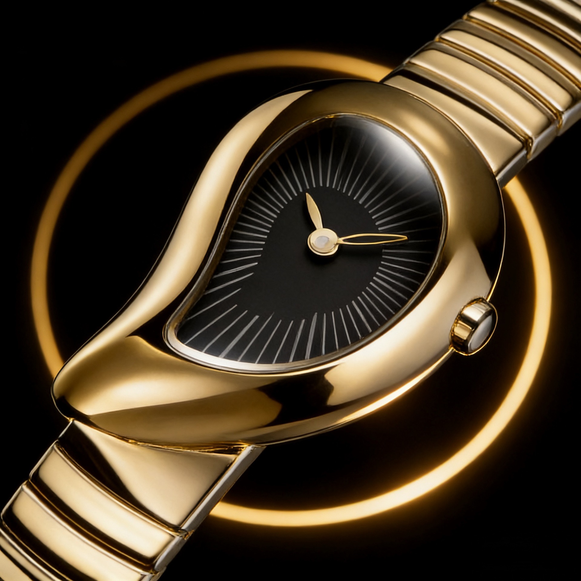 New Special-Shaped Y2K Melted Twisted Watch for Men and Women, Fashionable and High-End Waterproof Niche Mid-Century Style Quartz Watch