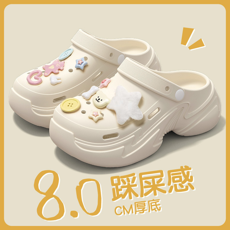 Popular Multi-Color Clogs for Women's Summer Outer Wear 2025 New Thick-Soled Anti-Slip and Anti-Odor Operating Room
