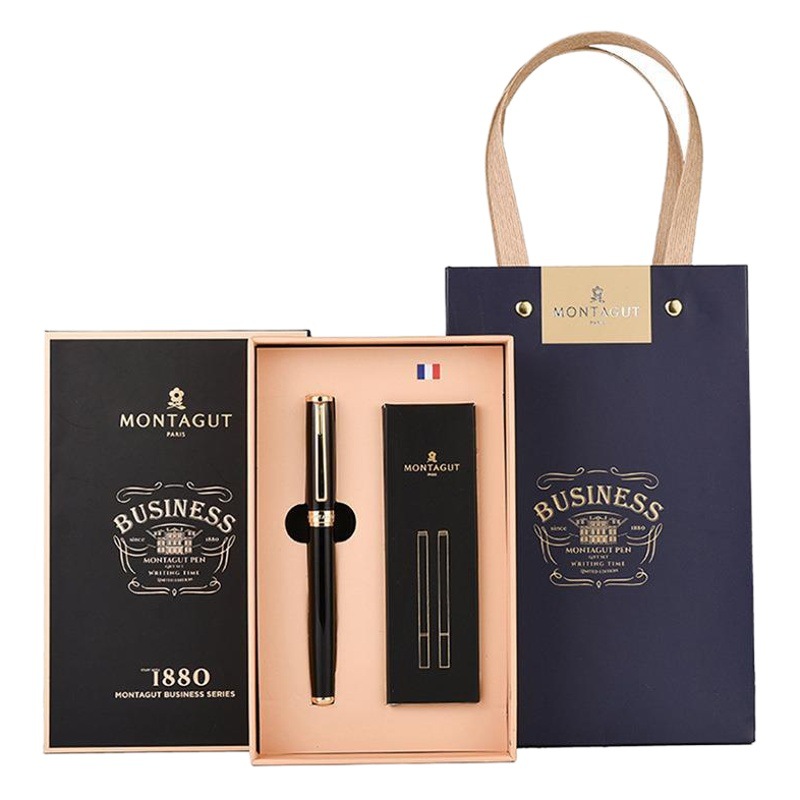 Montejiao Signature Pen Business Office High-end Metal Ball Pen Signature Form Enterprise Engraving logo Gift Gift Box