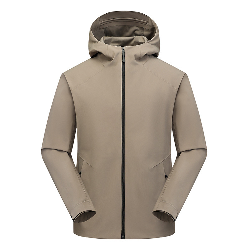 Spring and Autumn Camping Fully Heat-Sealed Hardshell Jacket Waterproof Windproof Outdoor Men's and Women's Mountaineering Hiking Windbreaker Jacket