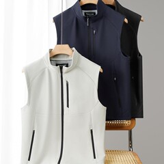户外徒步马甲男女同款运动坎肩工装印LOGO团体服立领背心工服印制