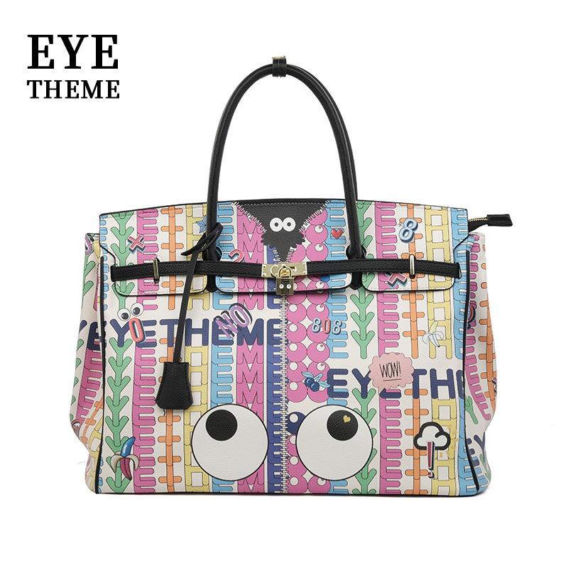 Supercapacidad PU impresión litchi contraste color bolsas de bloqueo portátiles de viaje bolsa de fitness de almacenamiento de moda 2221 #