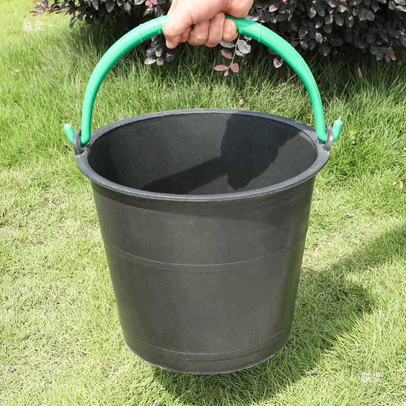 Cubo de plástico grueso circular para construcción o uso agrícola, ideal para agua, arcilla o estiércol image 4