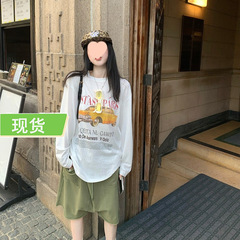 欧阳 7/25 20点【day wear！松弛美式】美式复古印花长袖T恤