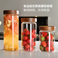 Wholesale Cross-border Food Sealed Glass Preservation Jar Household Stacking Storage Container Fruit Wine Sealed Glass Jar