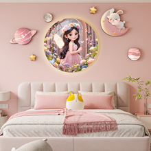 女孩房男孩房儿童房卧室床头装饰画星空宇宙氛围画可爱温馨组合创