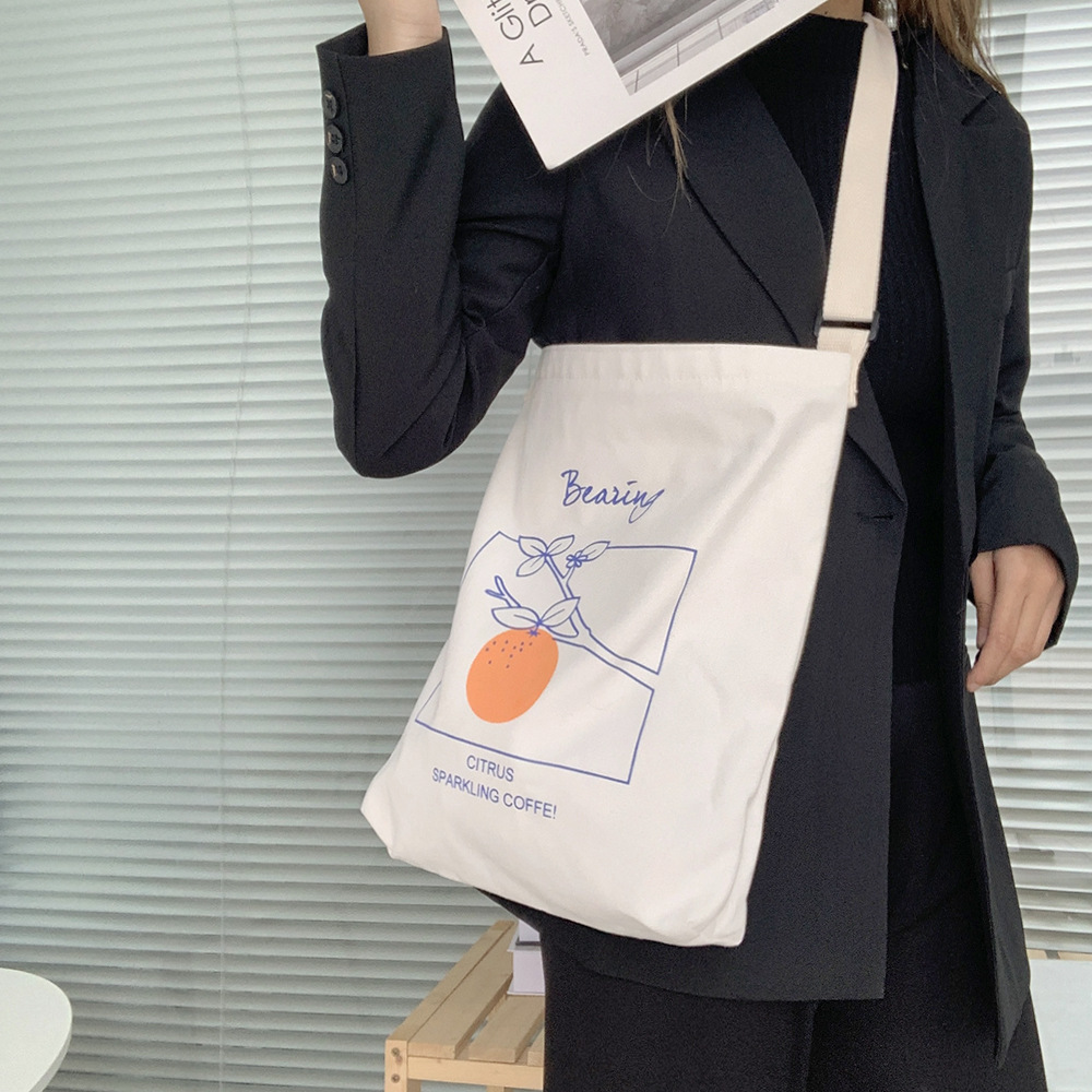 Crossbody bolsa de lona para las mujeres all-matching ins celebridad Internet de gran capacidad nuevos deportes engrosados estilo coreano estudiante tutorial portátil