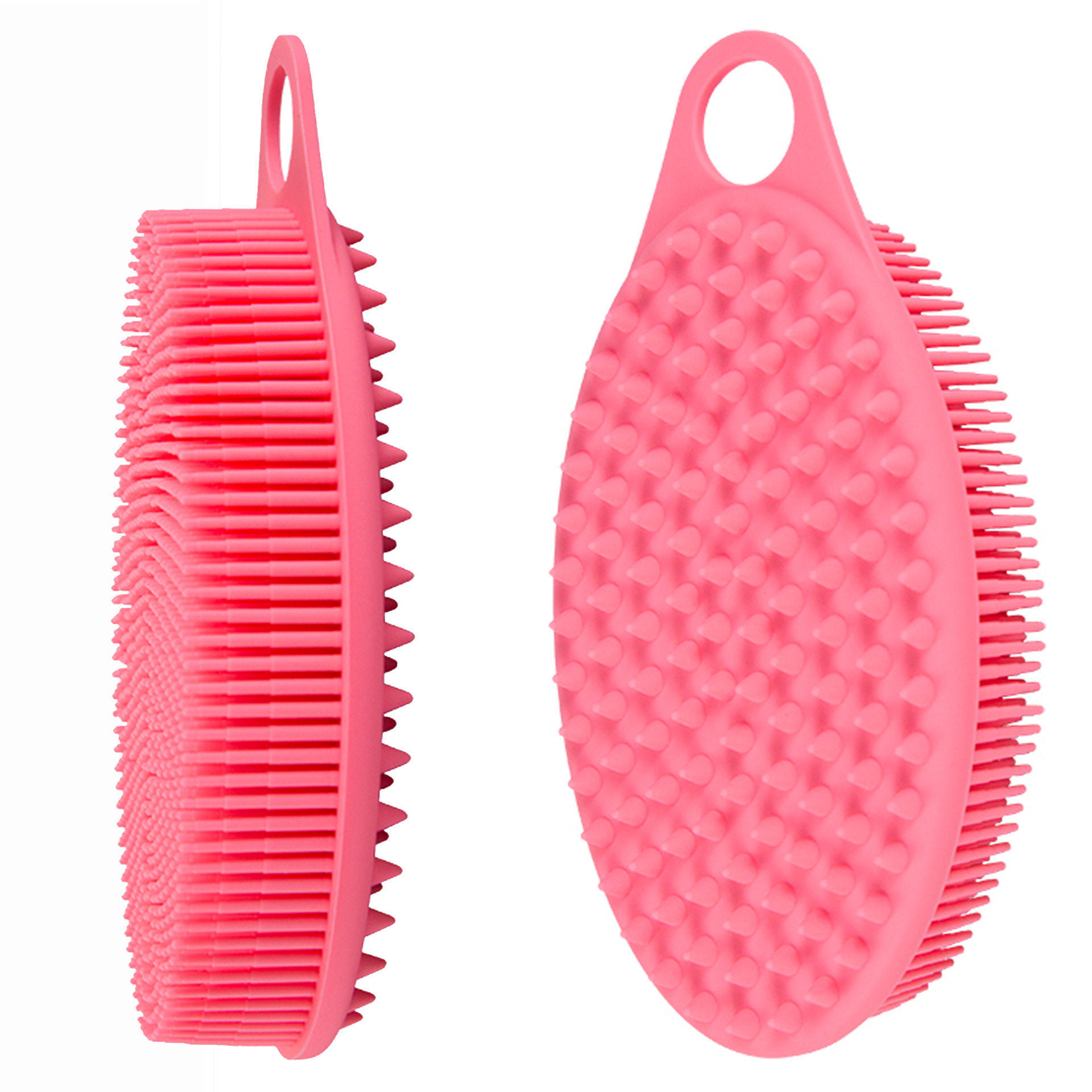 Cepillo de baño de silicona cepillo de baño de doble cara cepillo de baño de silicona artefacto casero cepillo de baño de mango largo frota espalda cepillo de baño de masaje poligonal