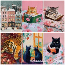 ����ѷ�羳�¿�6����5D��ʯ��Բ�궯��羰diy�ֹ���������ֱ��