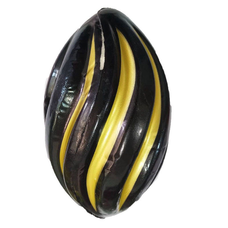 Cross-Border Hot-Selling Manufacturer Direct Supply Pu Spiral Rugby Ball Multi-Color Threaded 7, 8inch in Stock Wholesale