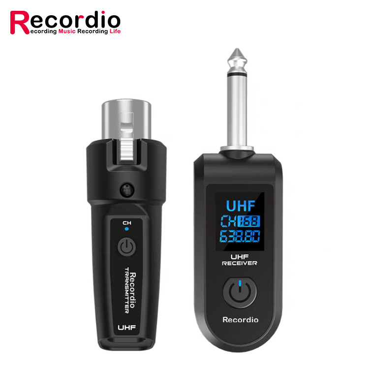 Sistema de micrófono inalámbrico de conversión por cable dinámico al por mayor, receptor de transmisión, instrumento musical, soplador eléctrico de mano, granada de guitarra