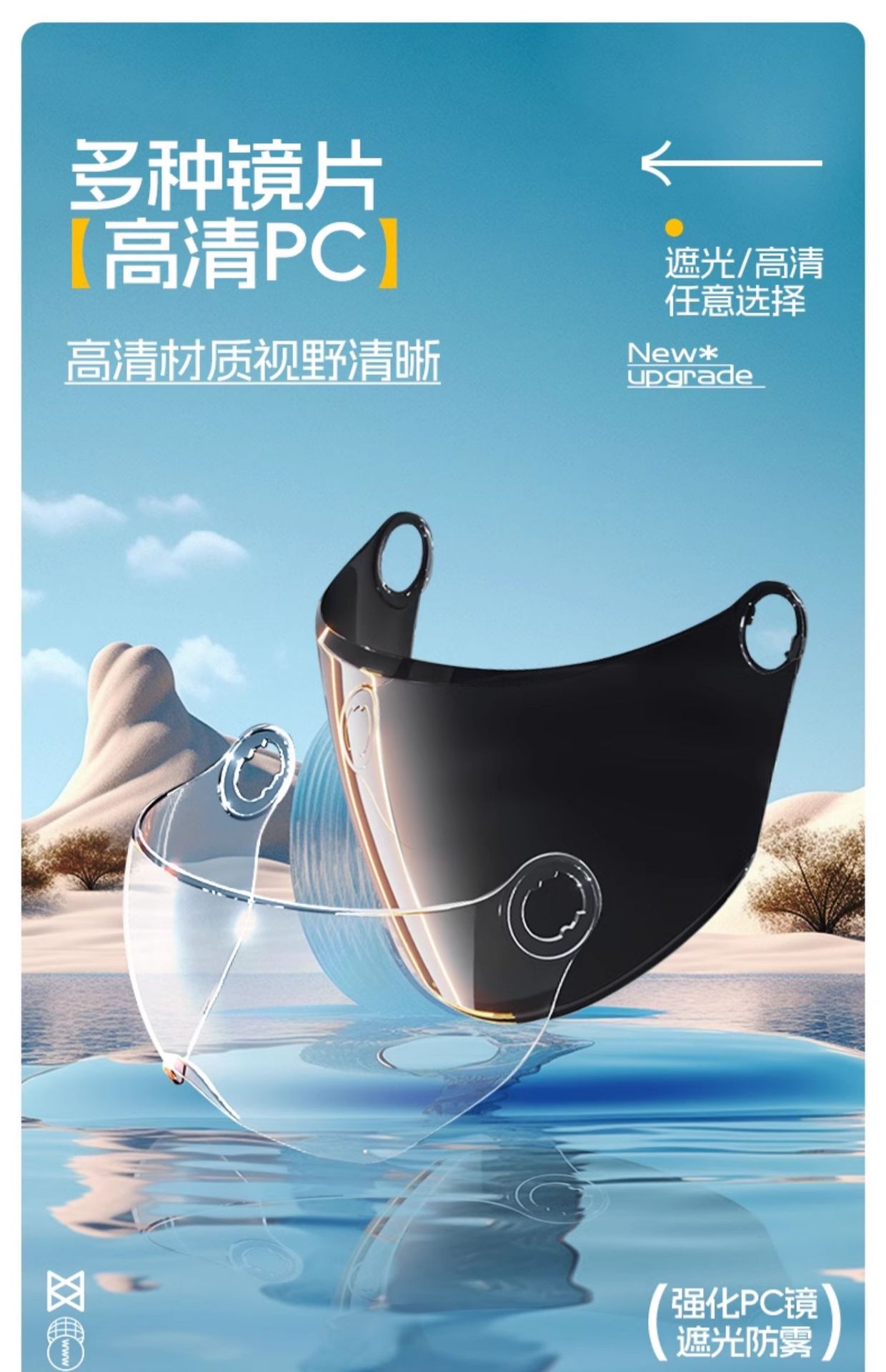 3C Certified Helmet for Electric/Motorcycle, Universal, Sunscreen