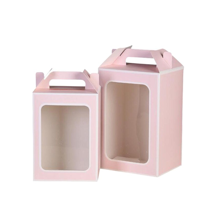 En stock Bolsa de regalo de Navidad bolso de la ventana Nochebuena Apple embalaje caja de cartón regalo de mano caja de dulces bolsa de regalo