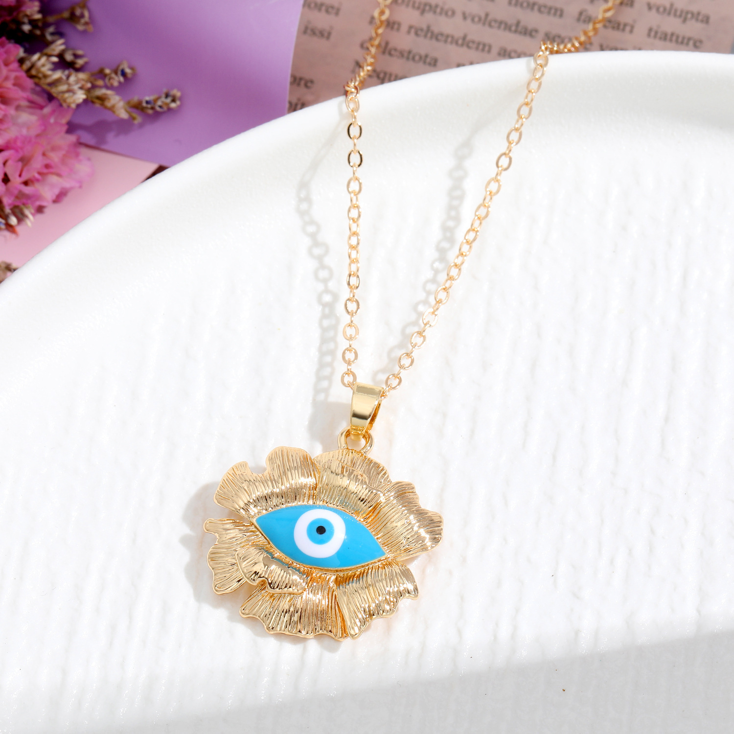 Ethnic Style Devil's Eye Zircon Alloy Wholesale Pendant Necklace display picture 3