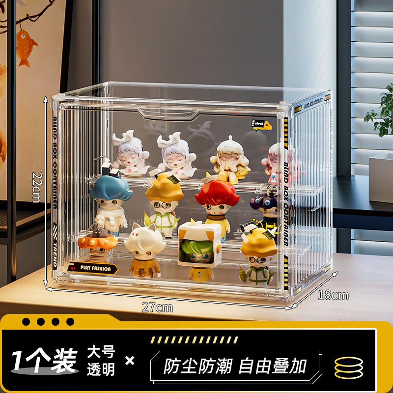 ラブブマカロンビニール人形ラブブ座りパーティーディスプレイボックス防塵コンテナ収納ボックスキャビネット|undefined
