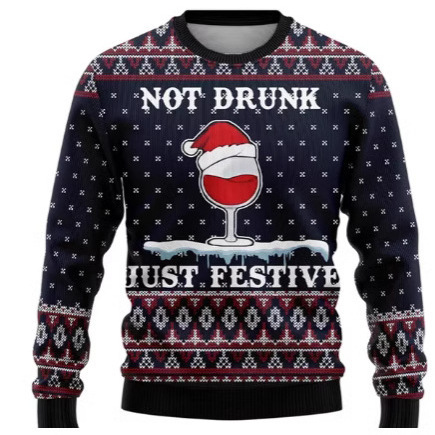 Men's Round Neck Sweatshirt 3D Printed Pullover Casual Bar Party Sportswear Christmas Loose Autumn and Winter Cross-Border Trend