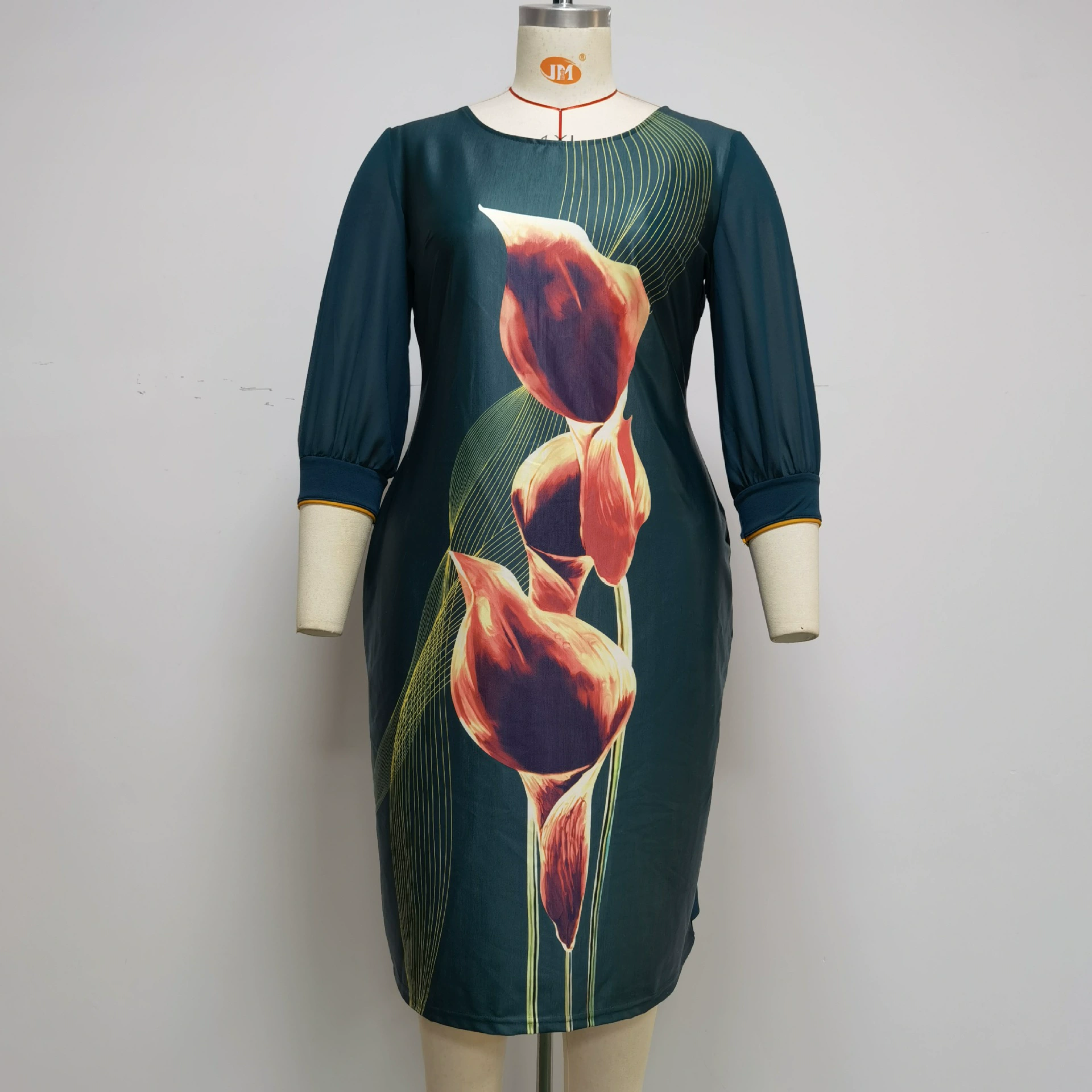 Dress, plus size, Amazon, round collar