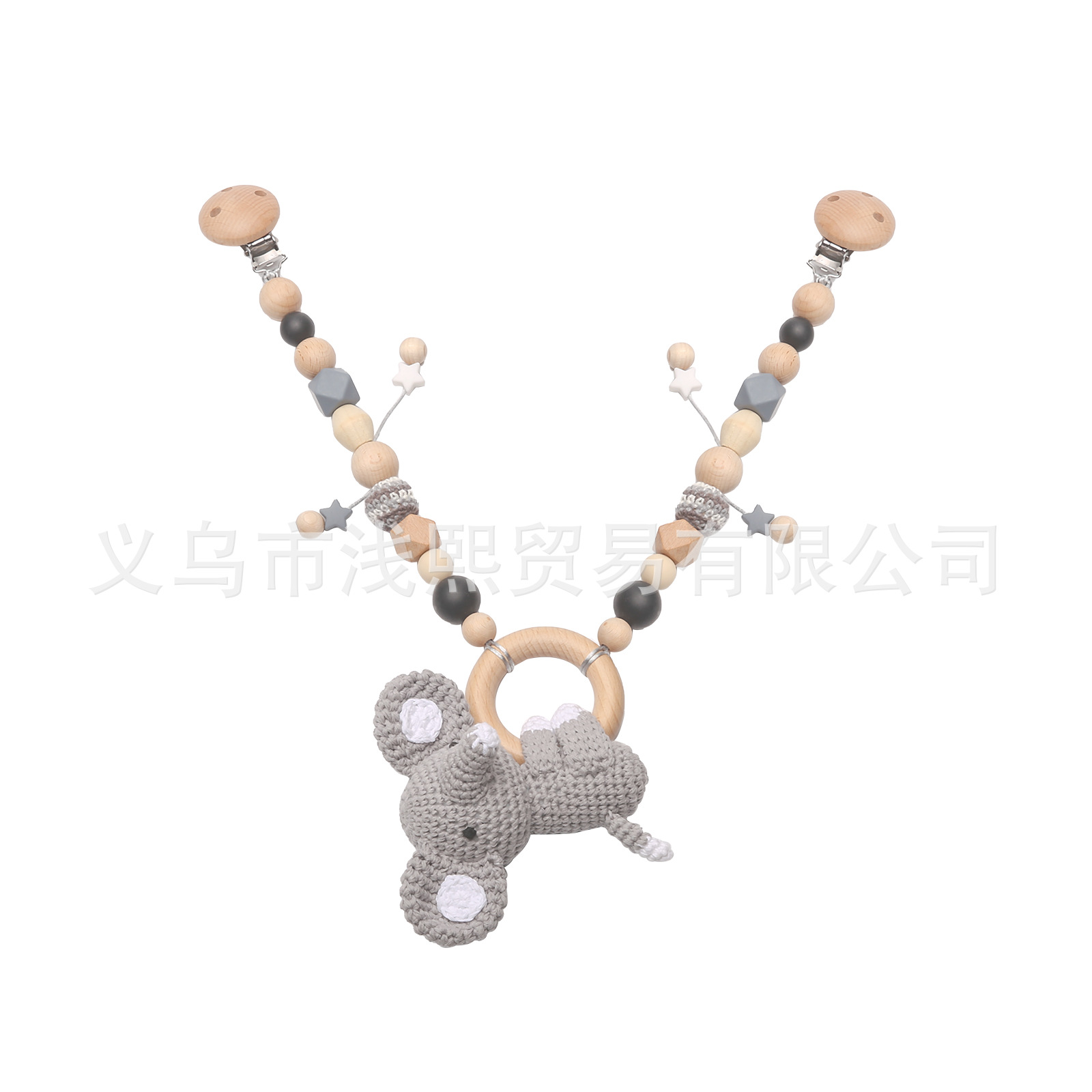 Cadena de cochecito recién nacido bebé adornos de cabecera pulsera animal hecho a mano diy chupete clip cuna cochecito cadena