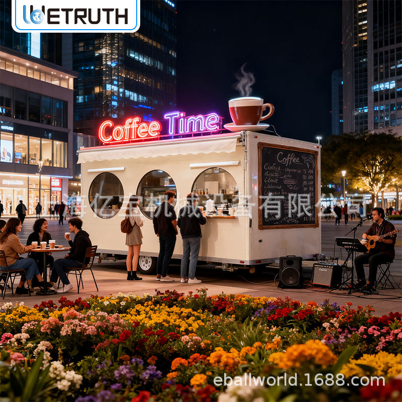 上海小吃车多功能炸串油炸烧烤车冷饮咖啡奶茶车颜色尺寸功能齐全