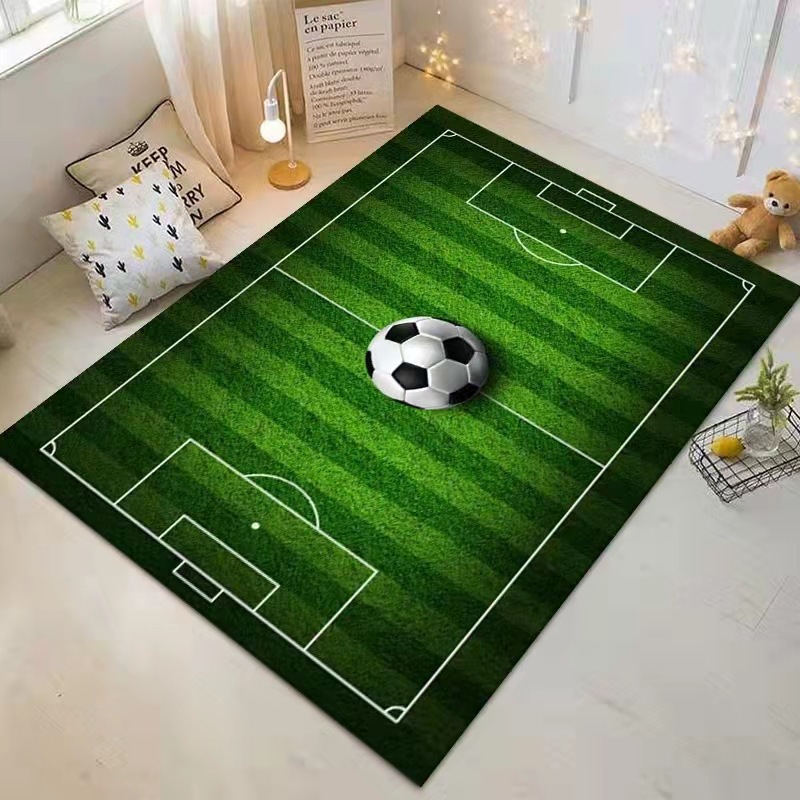 Inicio manta de fútbol sala terciopelo de cristal antideslizante habitación de los niños actividad decoración alfombra de piso B & B Hotel tema habitación se puede establecer