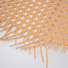 仿藤色藤编材料pe胶仿藤手工编织网diy八角吊顶贴面装饰家具眼笪