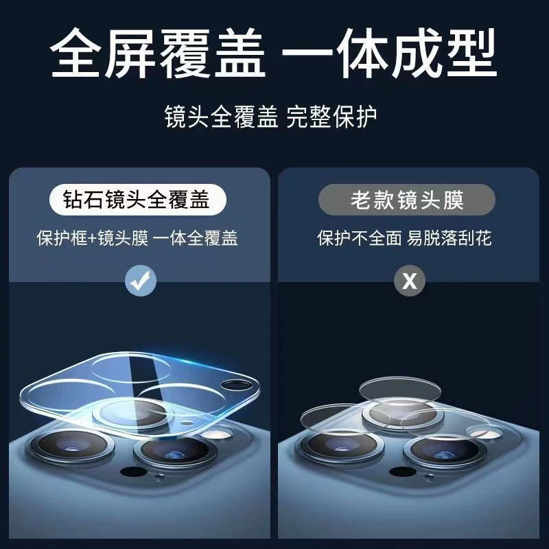 Apple, compatible glass protective lens pro, 3D