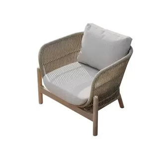 Madera sólida nórdica al aire libre ocio de caña anticorrosivo sofá de madera impermeable y solar patio modelo de casa de muebles de teca combinación
