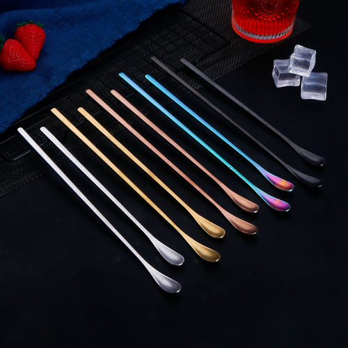 304 stainless steel bar spoon long-handled spoon household creative spoon Korean high-looking bar spoon coffee spoon mixing spoon