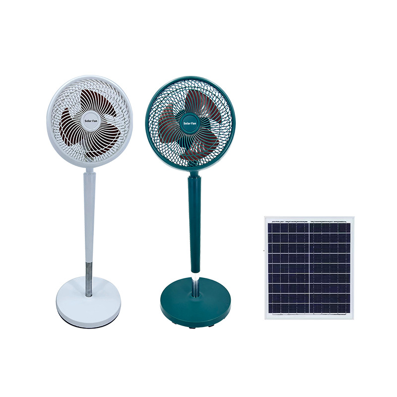 ventilador solar ventilador de piso solar de carga 10 pulgadas ventilador vertical de carga de viento grande con panel solar