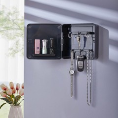 日韓シンプルプラスチック取付不要収納ケース玄関鍵フック収納ケース玄関マグネット収納ラック